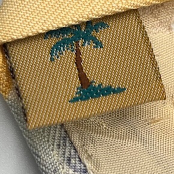 Tommy Bahama Necktie Off Island Collection Silk Yellow Surfer Tie Made USA - Picture 9 of 11